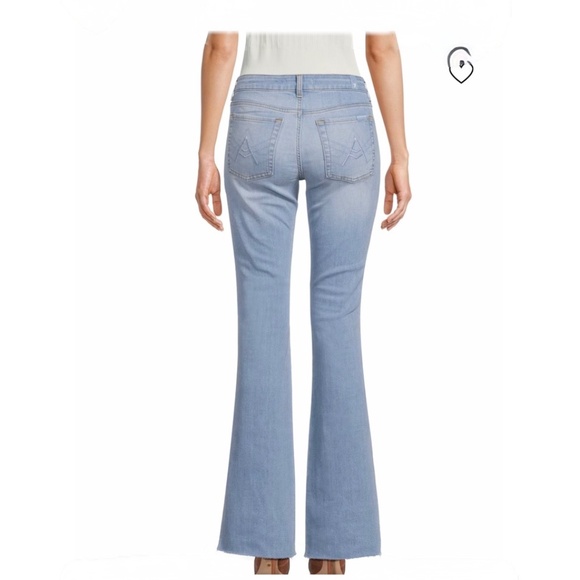 7 For All Mankind: "A" Pocket Faded Bootcut Raw Edge Jeans, 31, Sirte - Picture 5 of 7